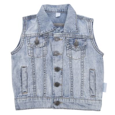 Chaqueta mezclilla unisex sin mangas