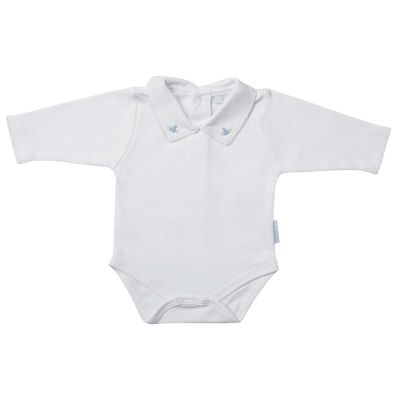 Body Niño blanco con Conejo celeste