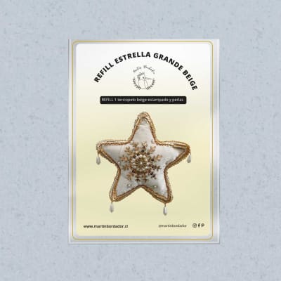 Refill Estrella grande beige y perlas