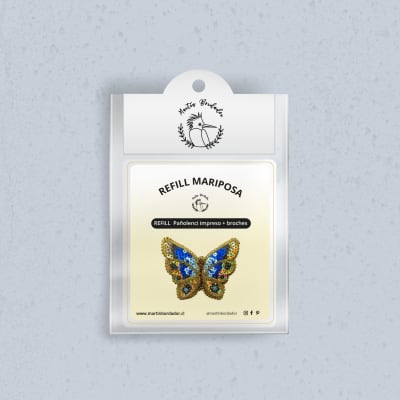 Refill broche Mariposa pedreria