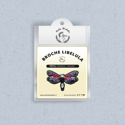 Refill broche Libelula pedrería