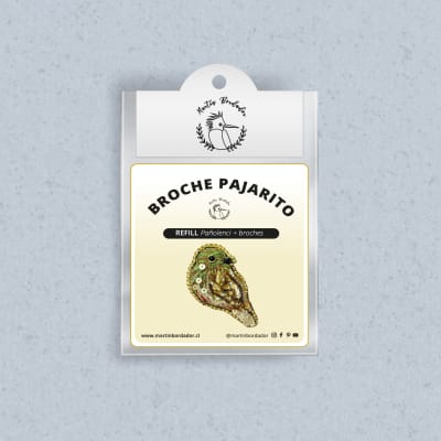 Refill broche Pajaritos pedrería