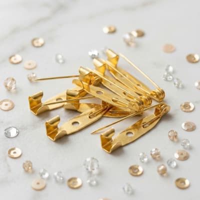 Broche dorado 30 mm 6 unidades1