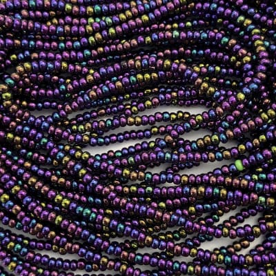 Mostacillas calibradas No.11 Violeta Tornasol