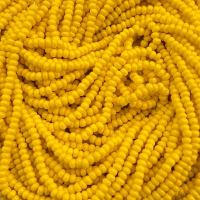 Mostacillas calibradas No.11 Amarillo fuerte