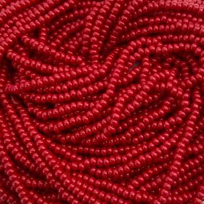 Mostacillas calibradas No.11 Rojo Fuerte