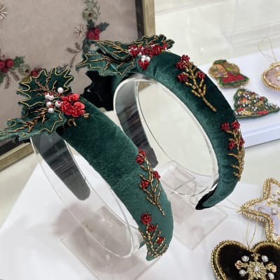 Kit Navidad Cintillo stumpwork