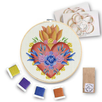 Mini Kit para bordar Corazón Mexicano1