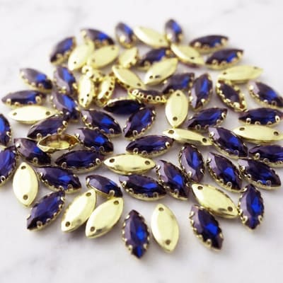 Cristal Ojo gato Azul 5x10mm1