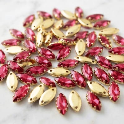 Cristal Ojo Gato Fucsia 5x10mm1