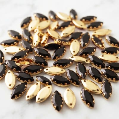 Cristal Ojo Gato Negro 5x10mm1