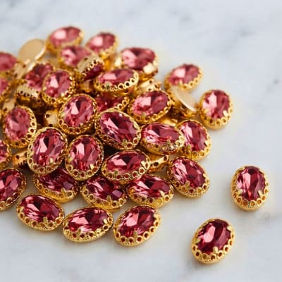 Cristal Ovalado Fucsia  8x10 mm1