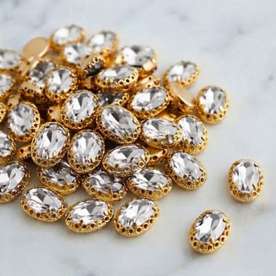 Cristal Ovalado Plata  8x10mm1