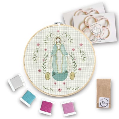 Mini Kit para bordar Virgen de los Rayos1