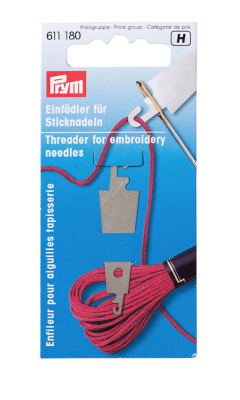 Enhebrador para agujas de bordar