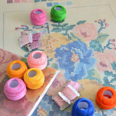 Esterilla Flor Celeste