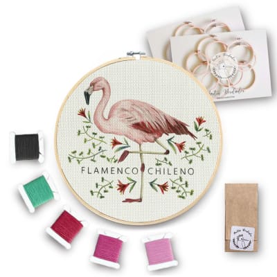 Mini Kit para bordar Flamenco Chileno1