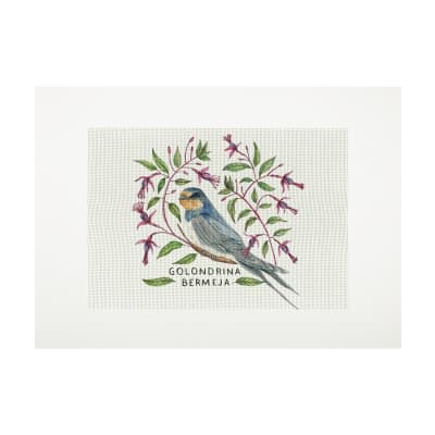 Lienzo para bordar Golondrina Bermeja