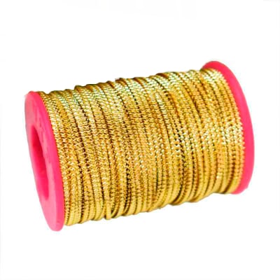 Mukaish Hilo Metálico con relieve Color Oro 85mts 