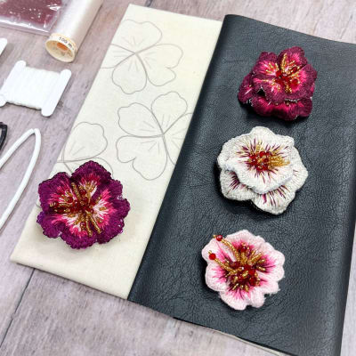 Kit Stumpwork Flores mas clase online