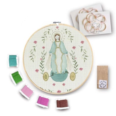 Kit para bordar Virgen de los Rayos XL