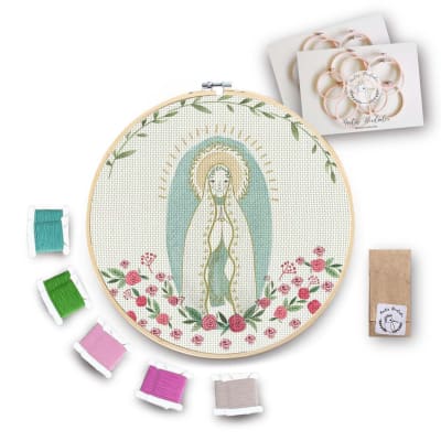 Kit para bordar Virgen de Lourdes XL