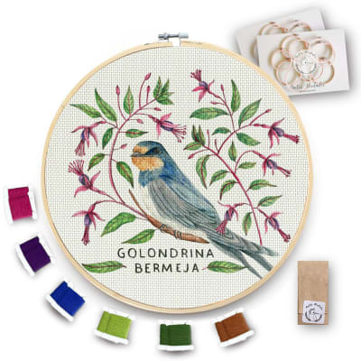 Kit para bordar Golondrina Bermeja XL