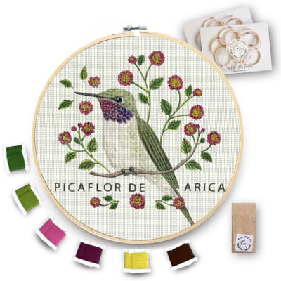 Kit para bordar Picaflor de Arica XL
