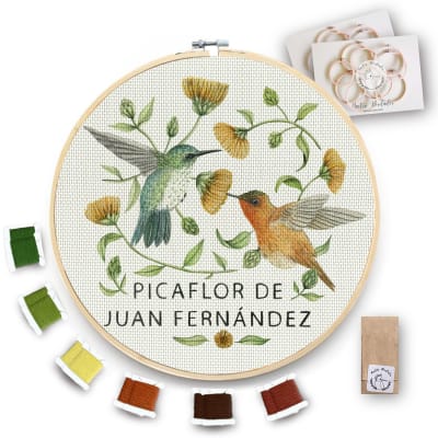 Kit para bordar Picaflor Juan Fernández XL1