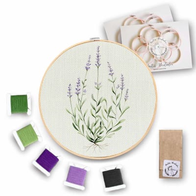 Mini kit para bordar Lavanda1