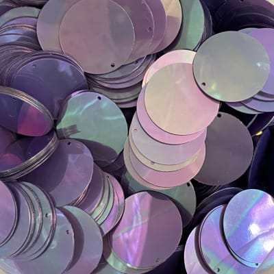 Lentejuela 17mm transparente Morado