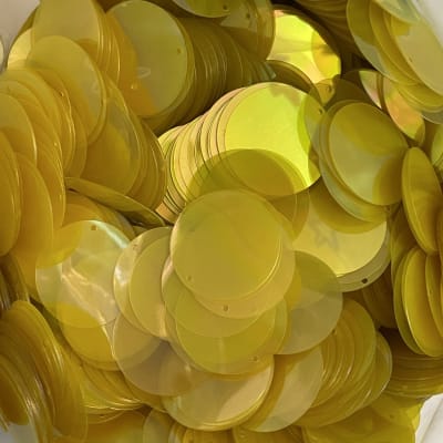 Lentejuela 17mm transparente Amarillo