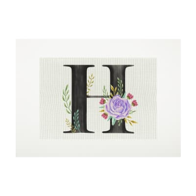 Lienzo para bordar Letra H