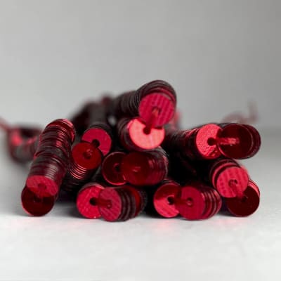 Lentejuela 4mm Rojo metálico2