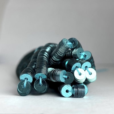 Lentejuela 6mm Verde Agua Metalico2