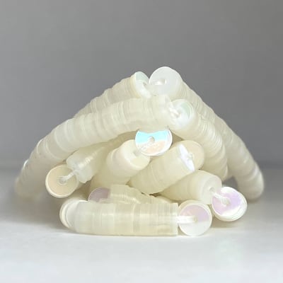 Lentejuela 4mm Blanco transparente2