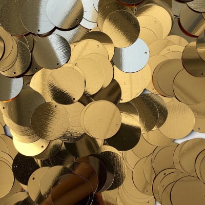 Lentejuela 17mm Oro metalico