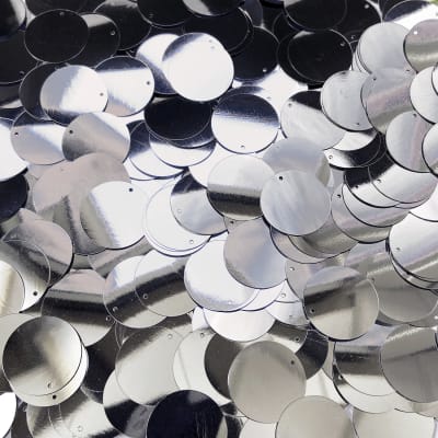 Lentejuela 17mm Plata metalico