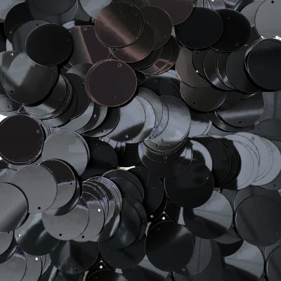 Lentejuela 17mm Negro metalico