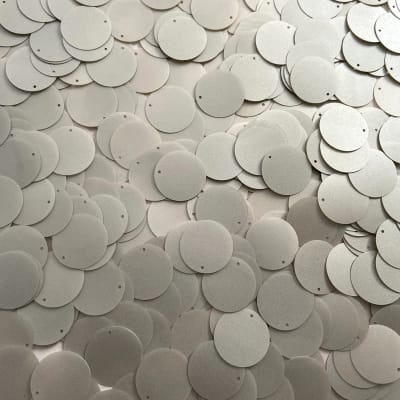 Lentejuela 17mm Plata mate