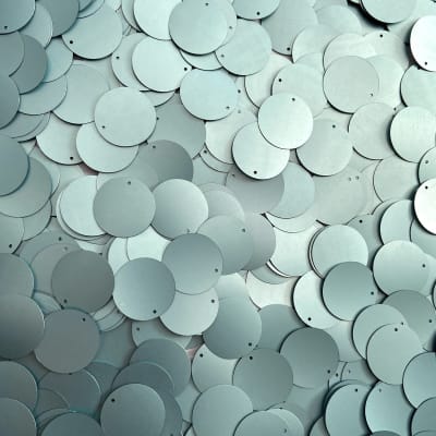 Lentejuela 17mm verde agua mate