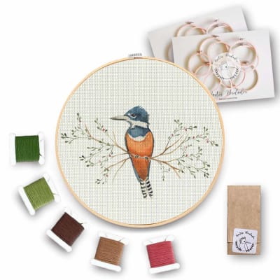 Mini kit para bordar Martin Pescador