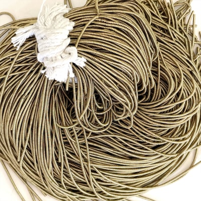 Alambre frances texturado bullion Dorado claro