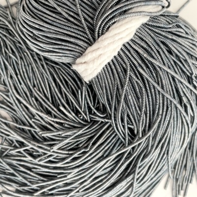 Alambre frances texturado bullion Gris