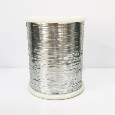 Carrete antiguo cinta nylon plata1