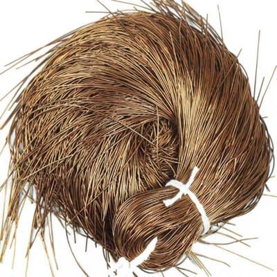 Alambre francés dabka liso Oro Antiguo Café