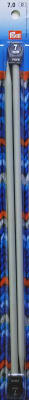 Aguja tricotar tipo palillo aluminio 35cm-7.0 mm gris