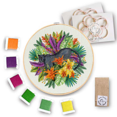 Mini kit para bordar Pantera