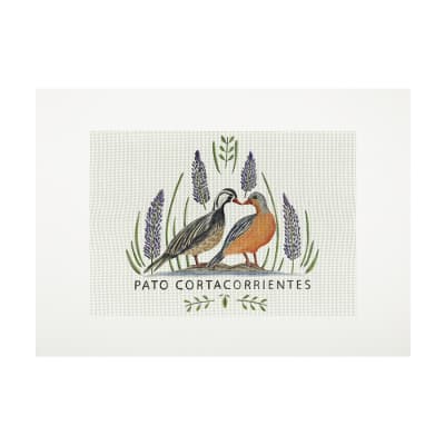 Lienzo para bordar Pato Cortacorrientes1