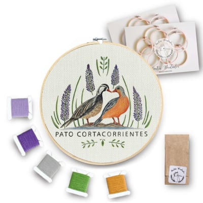 Mini Kit para bordar Pato Cortacorrientes